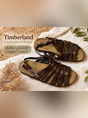 Timberland Earthkeepers Brown Leather Gladiator Sandals